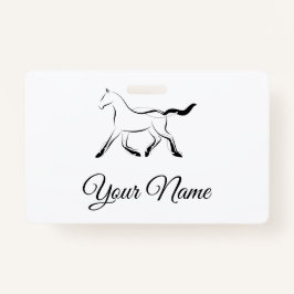 Elegant paard in zwarte kleur badge