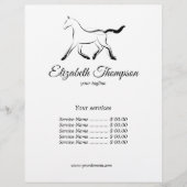 Elegant paard in zwarte kleur flyer (Voorkant)