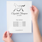 Elegant paard in zwarte kleur flyer (Hand)