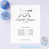 Elegant paard in zwarte kleur flyer (Enkel)