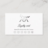 Elegant paard in zwarte kleur klantenkaartje (Voorkant)