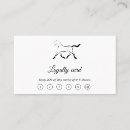 Elegant paard in zwarte kleur klantenkaartje