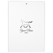 Elegant paard in zwarte kleur klembord (Achterkant)