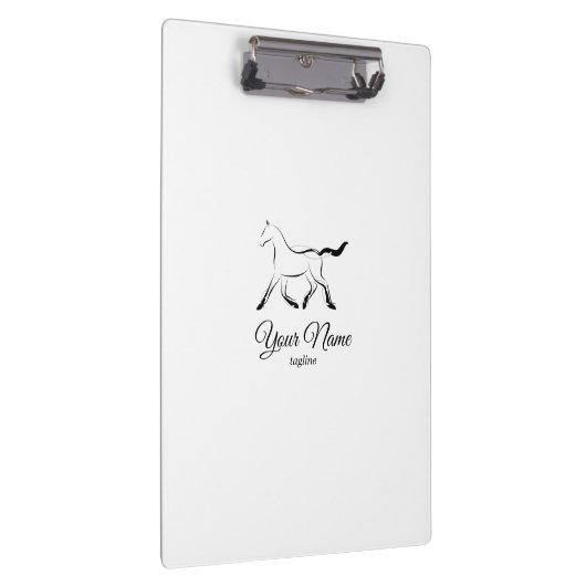 Elegant paard in zwarte kleur klembord (Rechts)