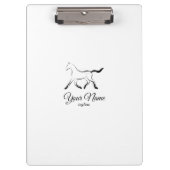 Elegant paard in zwarte kleur klembord (Voorkant)