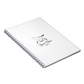 Elegant paard in zwarte kleur notitieboek (Rechterzijde)