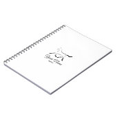 Elegant paard in zwarte kleur notitieboek (Linkerzijde)