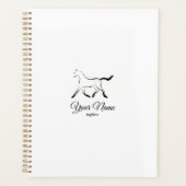 Elegant paard in zwarte kleur planner (Voorkant)