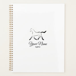 Elegant paard in zwarte kleur planner