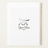 Elegant paard in zwarte kleur planner (Achterkant)