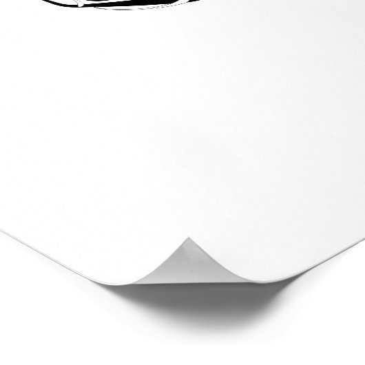 Elegant paard in zwarte kleur poster (Hoek)