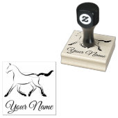 Elegant paard in zwarte kleur rubberstempel (Gestempeld)