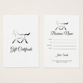 Elegant paard in zwarte kleur visitekaartje (Voorkant /achterkant)