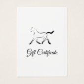 Elegant paard in zwarte kleur visitekaartje (Voorkant)