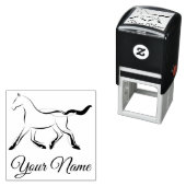 Elegant paard in zwarte kleur zelfinktende stempel (In situ)