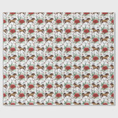 Elegant Paard Kerst Inpakpapier (Vlak)