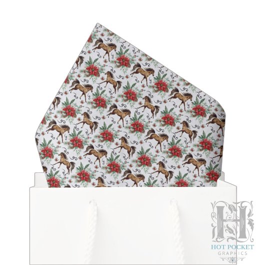 Elegant Paard Kerst Tissue Papier