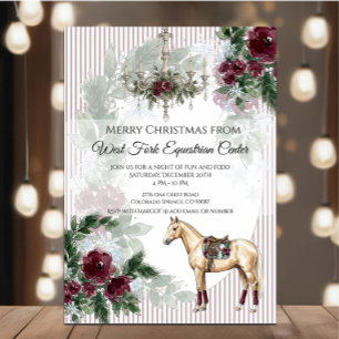 Elegant Paard Kerstfeest Kaart
