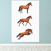 Elegant Paard Muurkunst Poster Canvas Afdruk (Insitu (Houten vloer))
