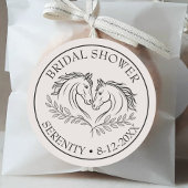 Elegant Paard Trouwen Rustiek Land Dank u Ronde Sticker