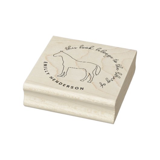 Elegant paard uit de bibliotheek van het script rubberstempel (Stempel)