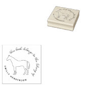 Elegant paard uit de bibliotheek van het script rubberstempel (Gestempeld)