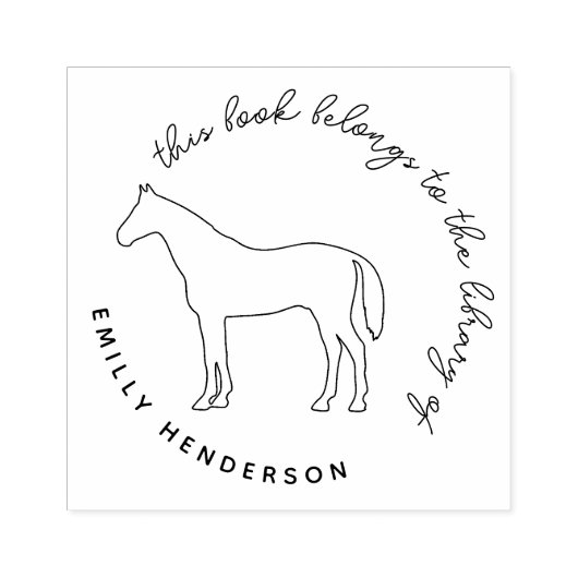 Elegant paard uit de bibliotheek van het script rubberstempel (Afrduk)
