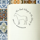 Elegant paard uit de bibliotheek van het script rubberstempel