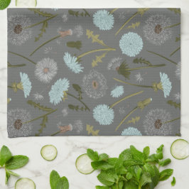 Elegant paardenbloem bloemen patroon theedoek