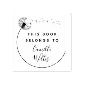Elegant Paardenbloem Custom Book Rubberstempel (Afrduk)