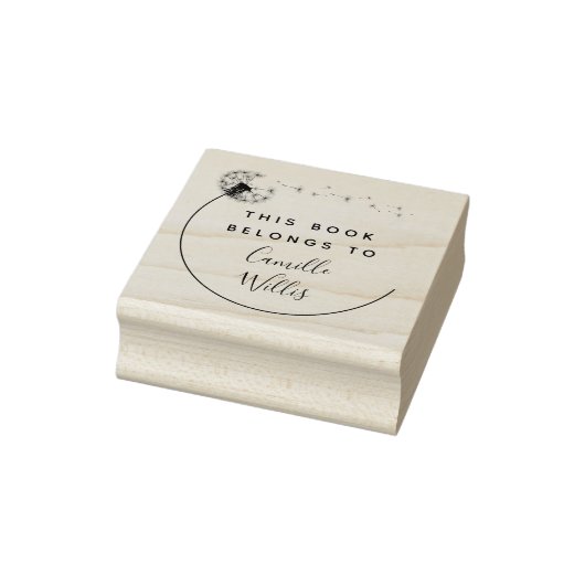 Elegant Paardenbloem Custom Book Rubberstempel (Stempel)