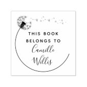 Elegant Paardenbloem Custom Book Zelfinktende Stempel (Design)