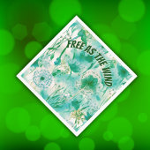 Elegant Paardenbloem Monogram Groen en Wit | Servet