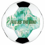 Elegant Paardenbloem Monogram Groen en Wit | Voetbal (Voorkant)