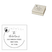Elegant Paardenbloem Retouradres Rubberstempel (Gestempeld)