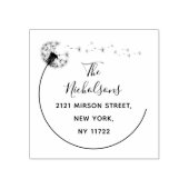 Elegant Paardenbloem Retouradres Rubberstempel (Afrduk)