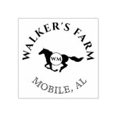  elegant paardendubbel monogram Stempel (Afrduk)