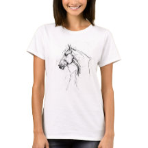 Elegant Paardenportretschets