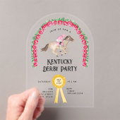 Elegant Paardenrace Derby Party Acryl Uitnodigingen (Insitu (Draagbaar))