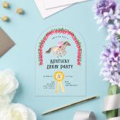 Elegant Paardenrace Derby Party Acryl Uitnodigingen (Insitu (Huwelijk))