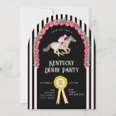 Elegant Paardenrace Derby Party Kaart (Voorkant)