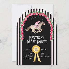 Elegant Paardenrace Derby Party Kaart