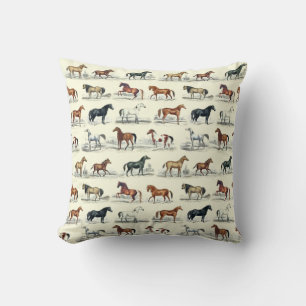 Elegant paardenraspatroon kussen