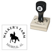  elegant paardrijden monogram Stempel (Gestempeld)