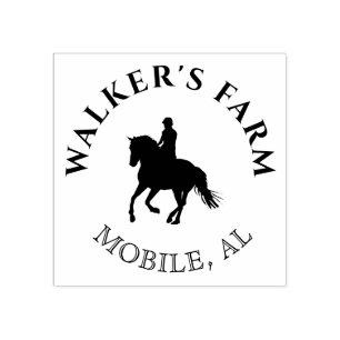  elegant paardrijden monogram Stempel