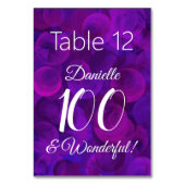 Elegant Paars 100 en geweldige Birthday Party Kaart (Achterkant)