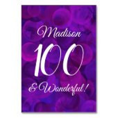 Elegant Paars 100 en geweldige Birthday Party Kaart (Achterkant)