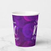 Elegant Paars 100 en geweldige Birthday Party Papieren Bekers (Links)