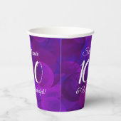 Elegant Paars 100 en geweldige Birthday Party Papieren Bekers (Rechts)