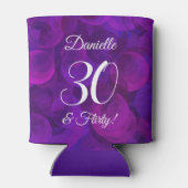 Elegant Paars 30 en Vluchtige verjaardag Blikjeskoeler (Achterkant)
